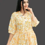 Sanjaraz Aline Linen Mini Dress Yellow