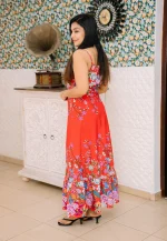 Aldreia Strap Maxi Dress Red - Image 4