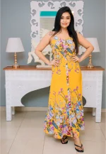 Aldreia Strap Maxi Dress Yellow - Image 2