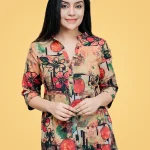 Breeze Aline Linen Midi Dress Brown