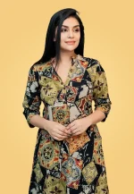 Breeze Aline Linen Midi Dress Green