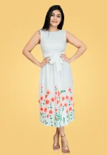 Limara Hem Border Sleeve Less Maxi Dress