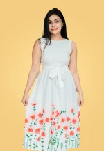 Limara Hem Border Sleeve Less Maxi Dress - Image 2