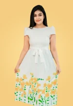 Limara Hem Border Sleeve Midi Dress - Image 2