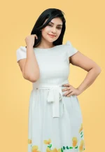 Limara Hem Border Sleeve Midi Dress - Image 3