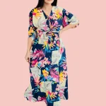 Monash Kaftan Midi Dress Blue