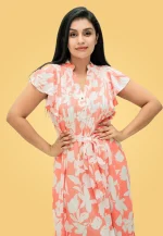 Yashu Pintuks Midi Dress Pink - Image 4