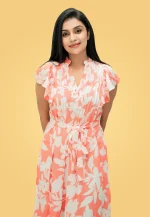 Yashu Pintuks Midi Dress Pink - Image 2