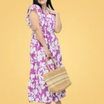 Yashu Pintuks Midi Dress Purple