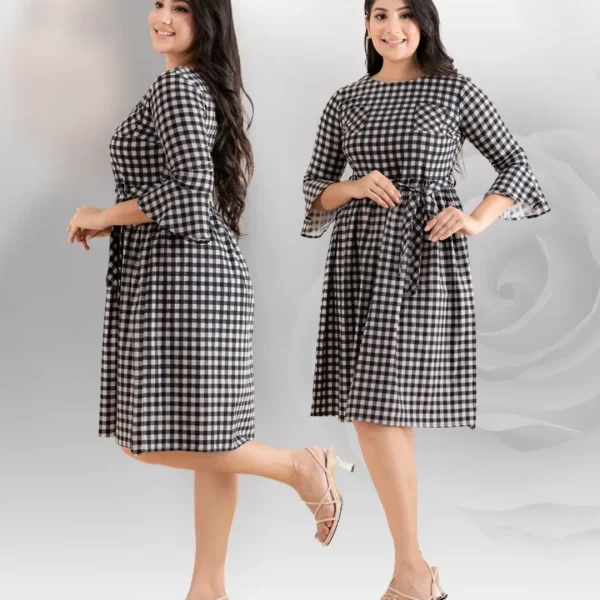 Chicko Check Midi Dress