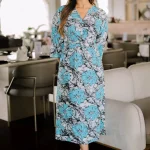 Elisa Knot Maxi Dress Blue
