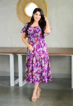 Manola Purple Smoking Dress - Image 4