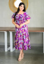 Manola Purple Smoking Dress - Image 5