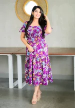 Manola Purple Smoking Dress - Image 2