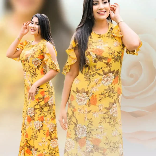 Yasar Butterfly Sleeve Dress
