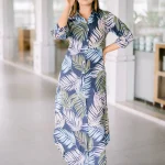 Kairi A Line Maxi Dress Blue #1