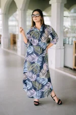 Kairi A Line Maxi Dress Blue #2