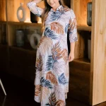 Kairi A Line Maxi Dress Brown #1