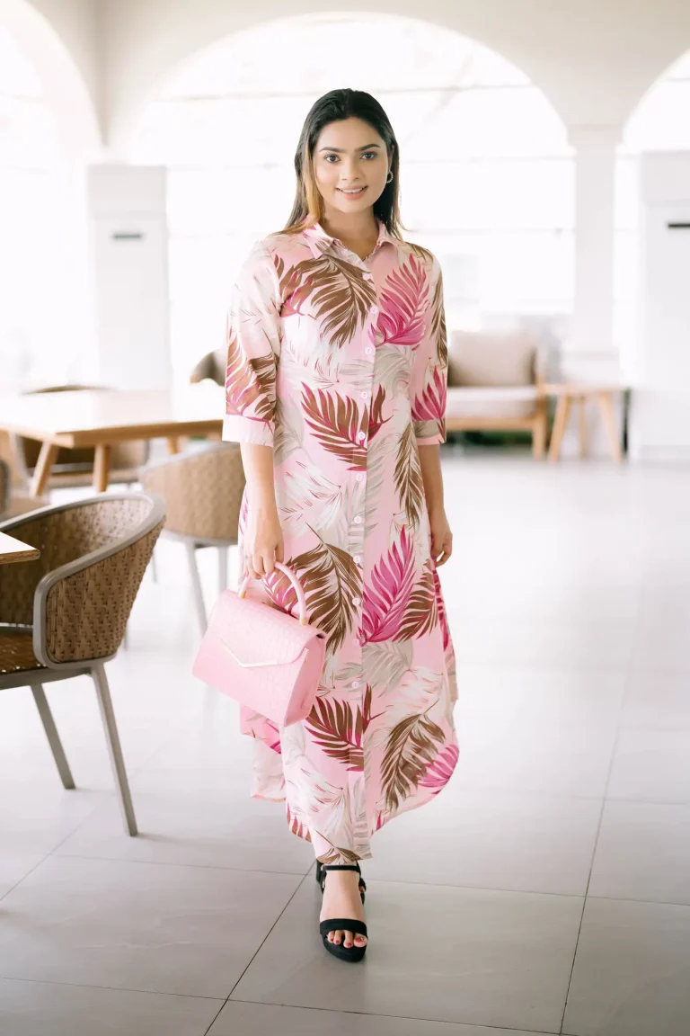 Kairi A Line Maxi Dress Pink #1