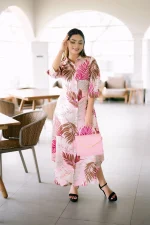Kairi A Line Maxi Dress Pink #2