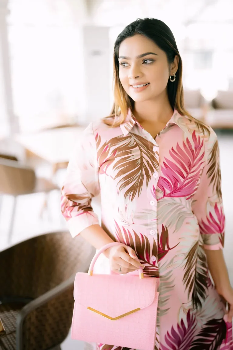 Kairi A Line Maxi Dress Pink #6