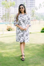 Moreena A-Line Midi Dress White #3