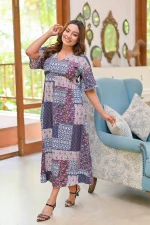 Opeliya Maxi Dress Blue - Image 6