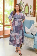 Opeliya Maxi Dress Blue - Image 5