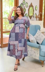 Opeliya Maxi Dress Blue - Image 4