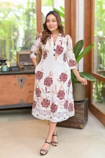 Theia A Line Midi Dress White - Image 2