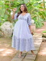 Neesh White Maxi Dress Black Mix - Image 5
