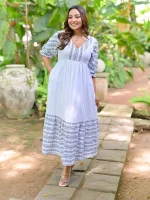 Neesh White Maxi Dress Black Mix - Image 6