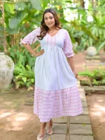 Neesh White Maxi Dress Pink Mix - Image 5