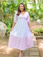 Neesh White Maxi Dress Pink Mix - Image 6