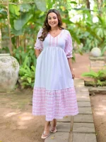 Neesh White Maxi Dress Pink Mix - Image 7