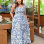 Suhee Tire Maxi Dress Blue